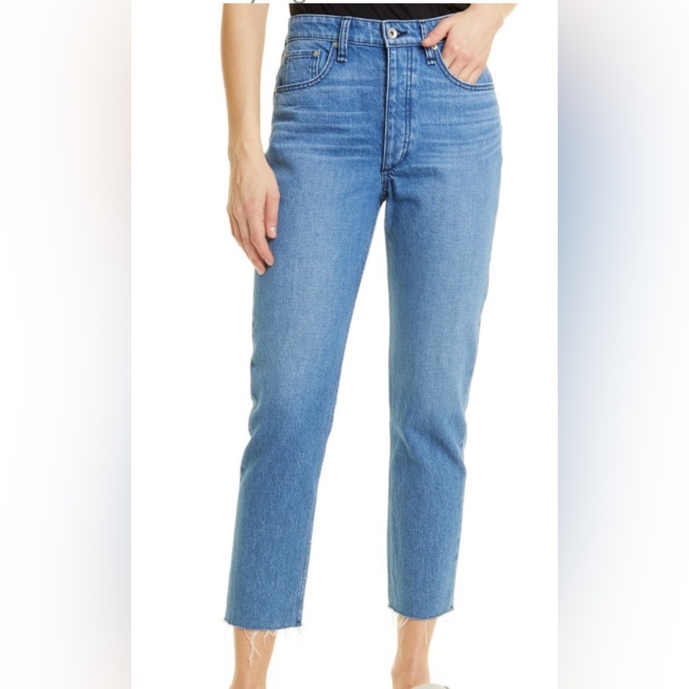 NWT Rag & Bone Nina High Rise Ankle Cigarette Jeans in Poppy